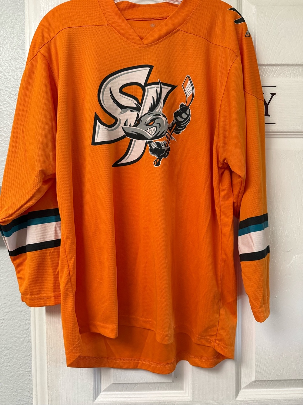 San Jose Barracuda Men's Orange Hockey Jersey